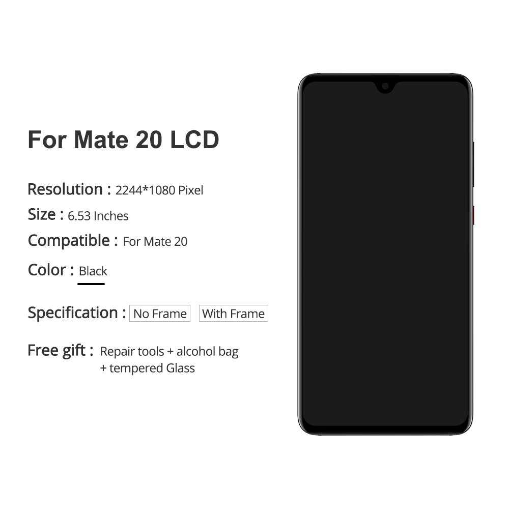 Оригинальный дисплей 6 53 дюйма для Huawei Mate 20 ЖК сенсорный экран дигитайзер в сборе