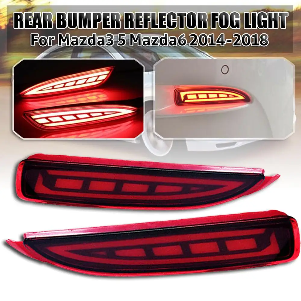 

Car Red lens Light LED Rear Bumper Reflector fog Lamp For Mazda 3 5 Mazda 6 2014-2018
