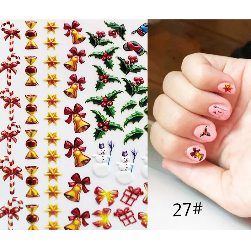Hot Nail Art Color 6D Manicure Decor DIY Stickers Glitter Sticker Supplies Women Girl t6 | Красота и здоровье