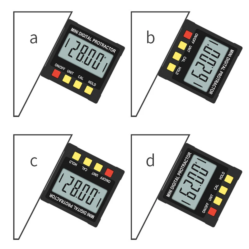 Мини 360 ° электронный Гониометр угол измерения датчик цифровой транспортир