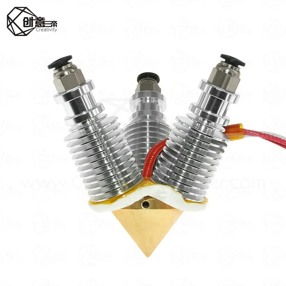 Латунный Алмазный экструдер Reprap Hotend 3D V6 радиатор 3 в 1 с несколькими насадками