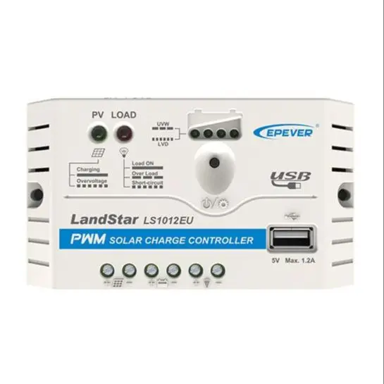Контроллер заряда батареи EPEPVER 10 А 12 В 12 в 24 В, система солнечных панелей LS1012EU LS1024EU, Солнечный контроллер 10 А, новая серия PWM