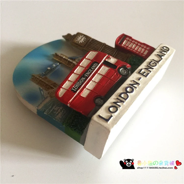 U.K Лондонский автобус телефонная будка магнитная наклейка на холодильник в виде