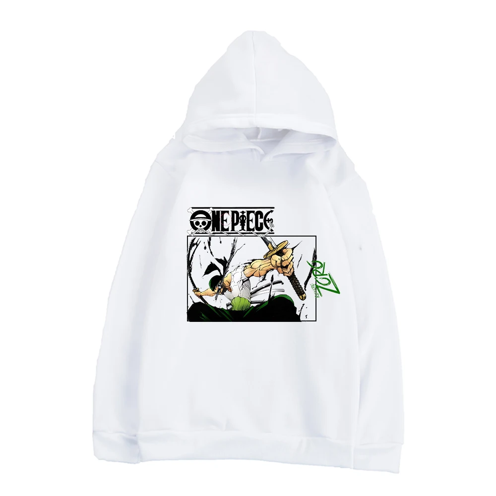 

Japanese anime one piece Roronoa Zoro hoodies printed for boys girls Luffy outwear sweatshirts hooded Zoro kids clothes