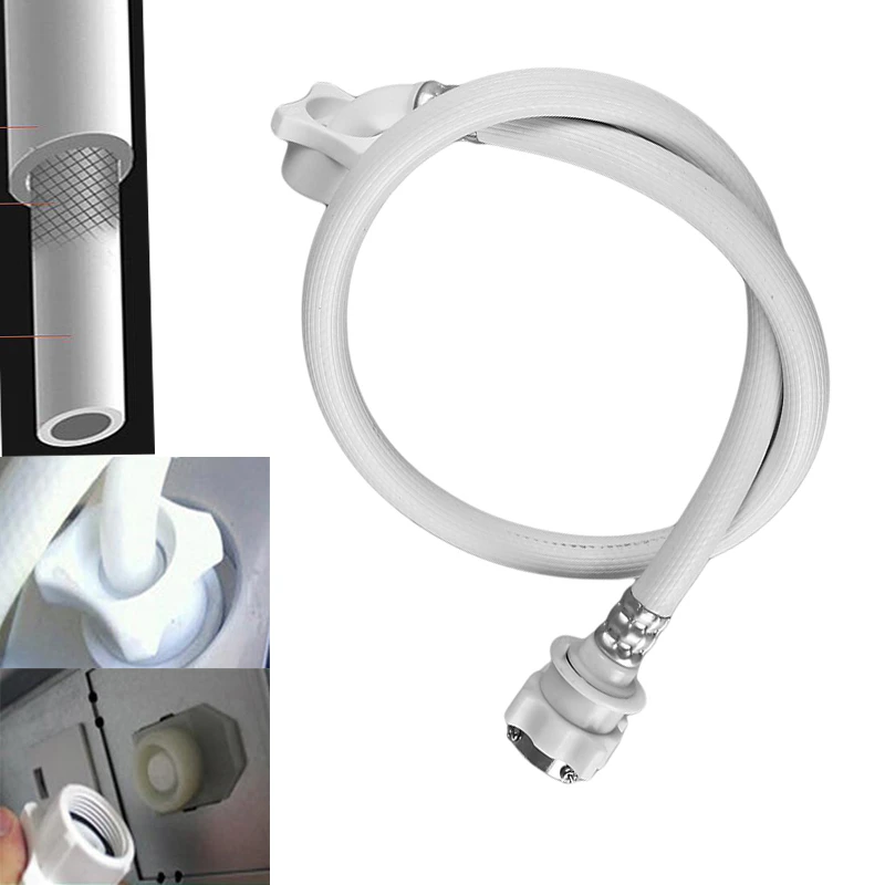 

1Pcs Automatic Washing Machine Dishwasher Explosion-proof Inlet Pipe Water Feed Fill Hose Universal Type 6 Points 25mm Interface