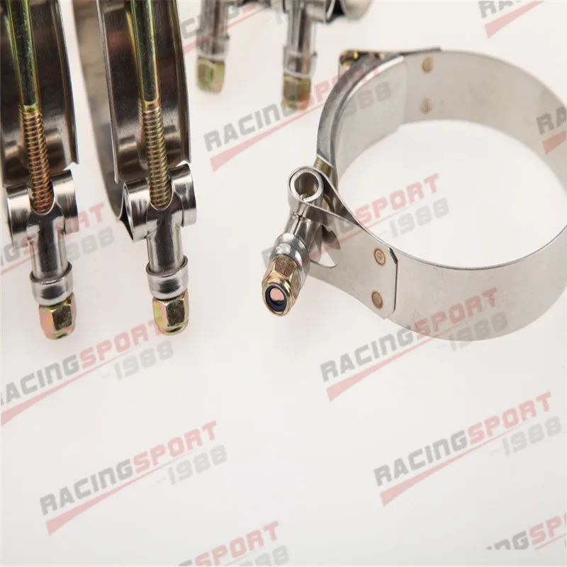 

8PCS 1.25" inch Turbo Pipe Hose Coupler T-bolt Clamps Stainless Steel 37-42mm