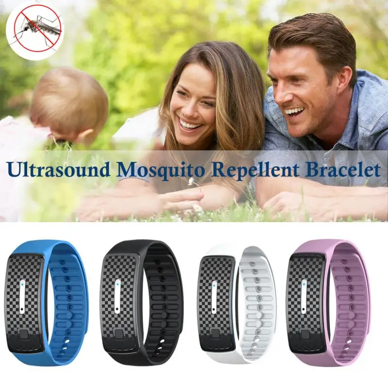 Ультразвуковой репеллент от комаров браслет для детей легкий насекомых часы