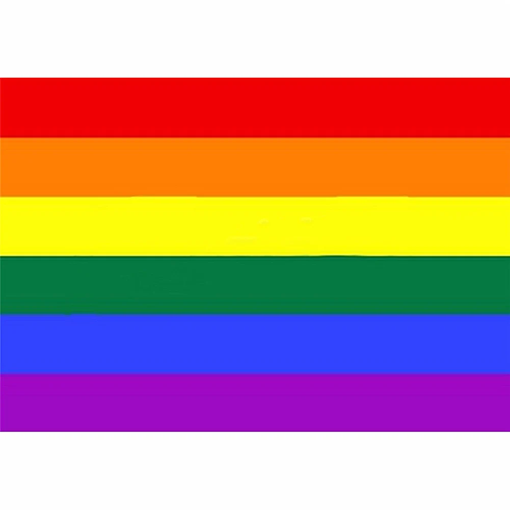 

LGBT Rainbow Flags 3x5FT 90x150cm Lesbian Gay Parade Banners LGBT Pride Flag Polyester Colorful Rainbow Flag for innate