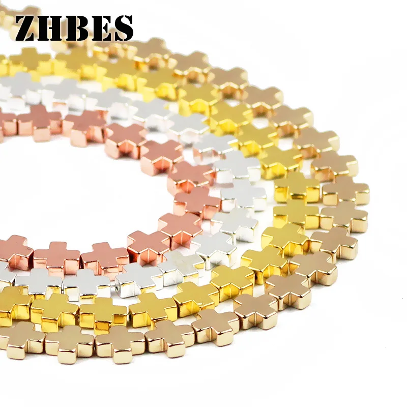 Бусины-разделители из гематита с Иисусом, 8 мм, 46 шт.