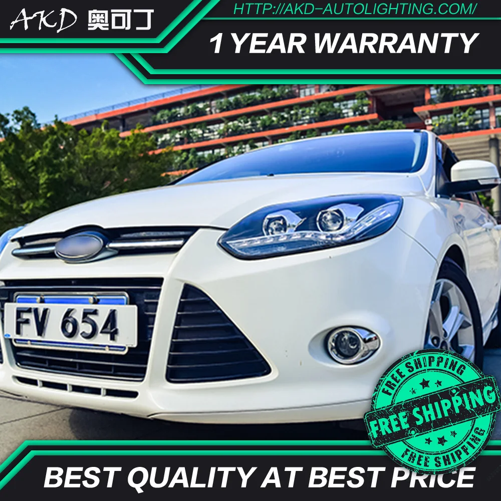 Тюнинг автомобилей AKD фары для Ford Focus 2014 светодиодные DRL ходовые огни биксеноновые