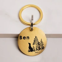 personalized customized dog identification id tag pet name tag for collar double sided patten charm pet tag