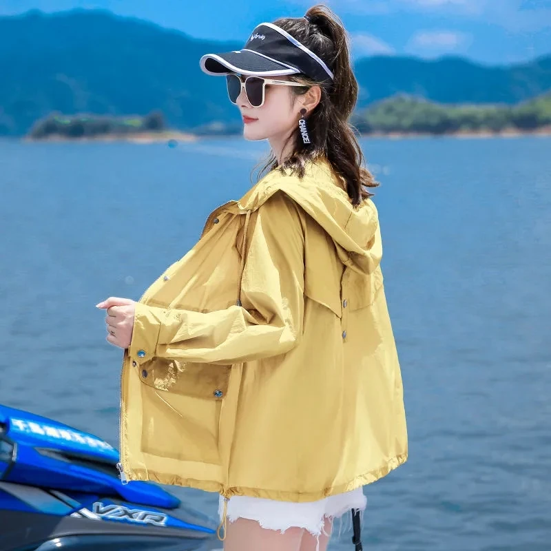 

Sun Protection Clothing Women Summer New Thin Section Anti-Ultraviolet Shirt Coat Female Sun rotection Clothing Jacket A115