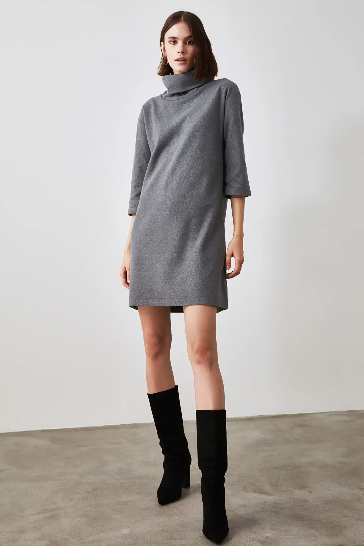 

Trendyol Gray Knitted Dress TWOAW20EL1110