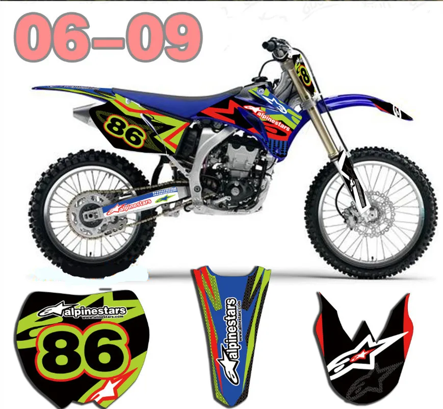 Бесплатные Индивидуальные графические наклейки для мотоциклов украшения Yamaha