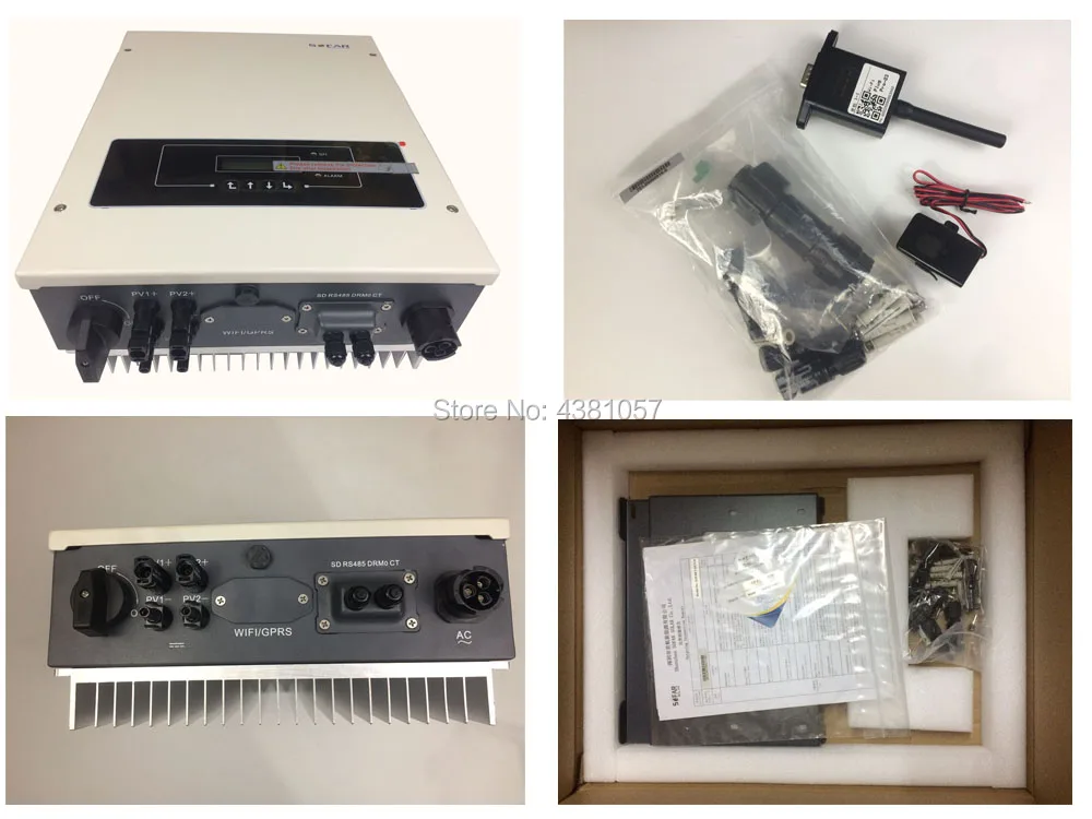 Солнечный инвертор Grid Tie 3 кВт 4 5 6 2 й двойной MPPT с Wi Fi встроенный солнечной