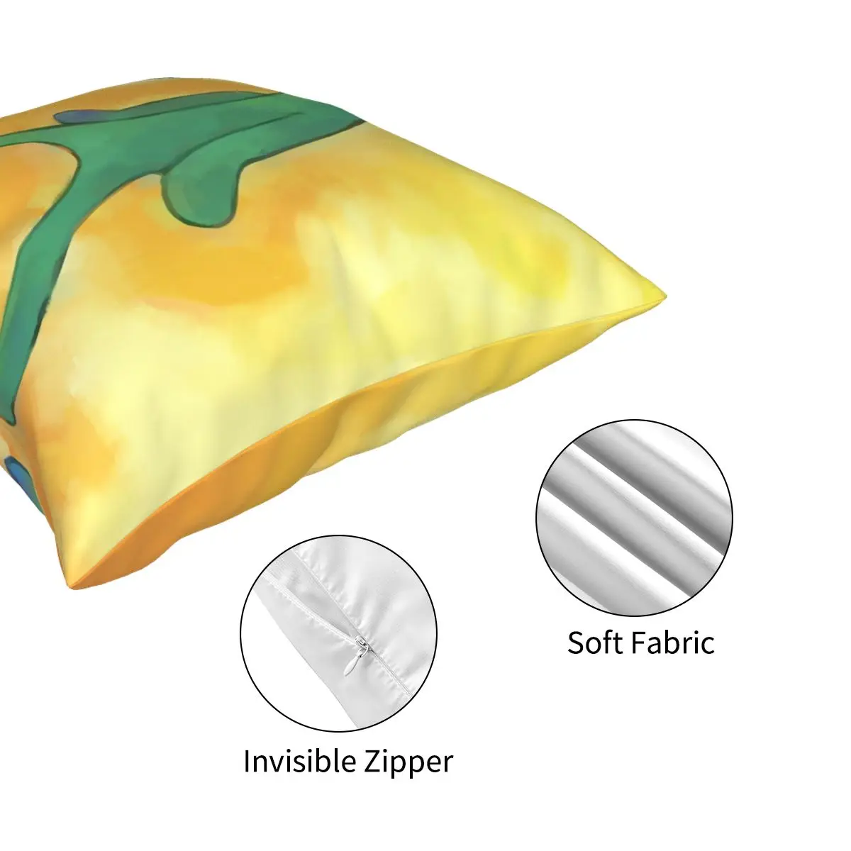 

High Res Bold And Brash Repaint Square Pillowcase Pattern Zipper Decor Throw Pillow Case for Sofa Cushion Cover 18"