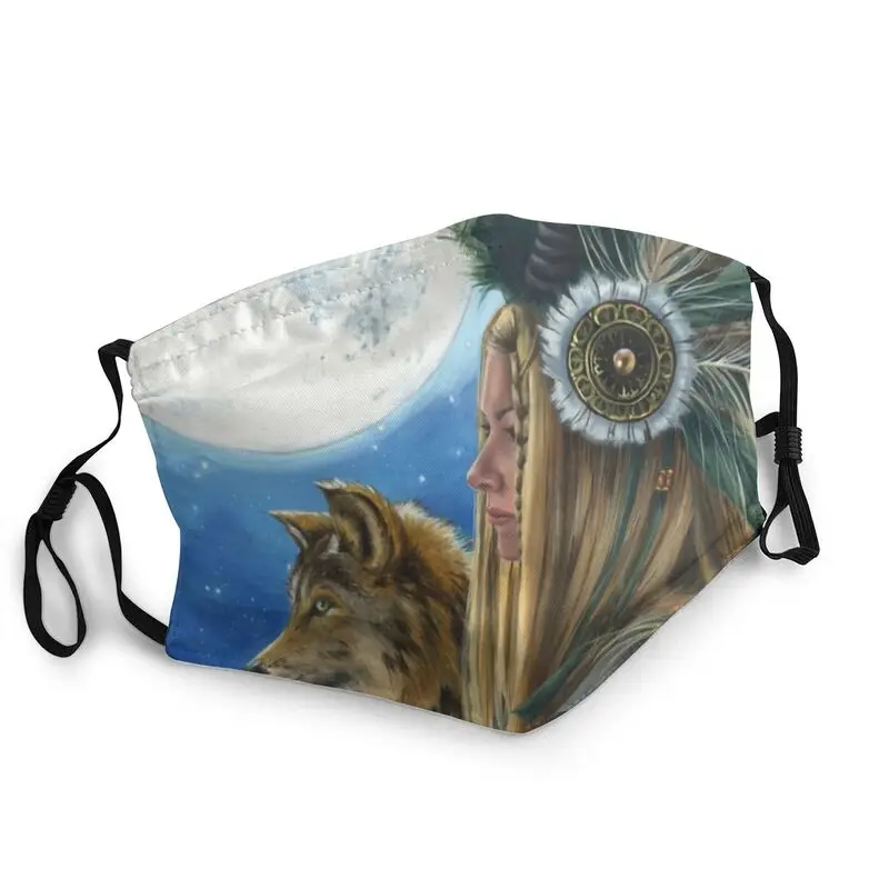 Viking женщина Волк Маска искусства Для мужчин женщин американских индейцев