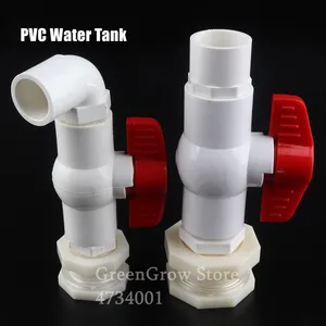 Разъемы бака для аквариума с водой из ПВХ, композитный соединитель из АБС-пластика для сливавсасывания рыбок, инструмент сделай сам, 202532 мм, 12  1 дюйм