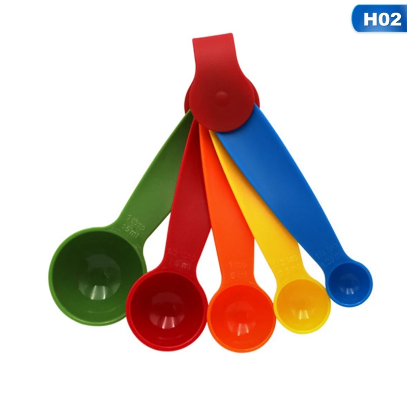 

5pcs Combination Kitchen Set With Scale Seasoning Measuring Spoon Rainbow Measuring Spoon Flour Baking Spoon Measuring Spoon Set