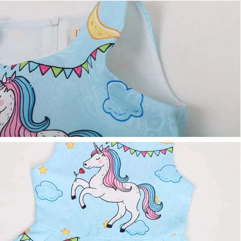 2018Cotton Rainbow Dress 2019 Child Role Playing Pony Carnival Cosplay Costume Girl Princess Christmas2-8 | Детская одежда и обувь