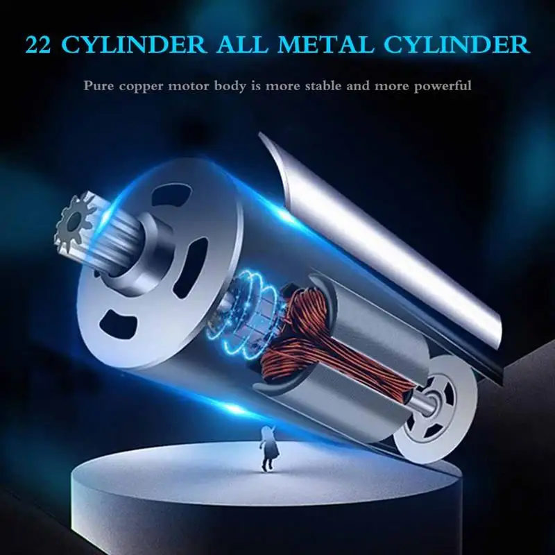 

1pc 120W Car Air Pump Automobile Air Pump Digital Compressor Tyre Pump Digital Type Pump Black Aluminium Alloy Car Accessories