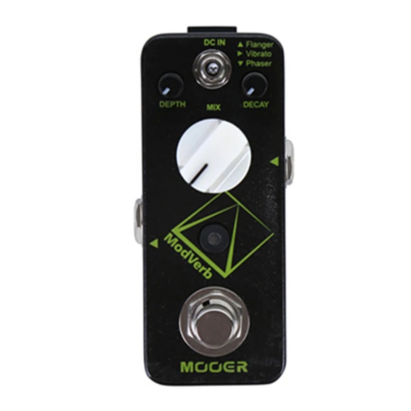 

Mooer Modverb Modulation Reverb effect Electric Guitar Pedal Depth Decay Control Flanger Vibrato Phaser Switch