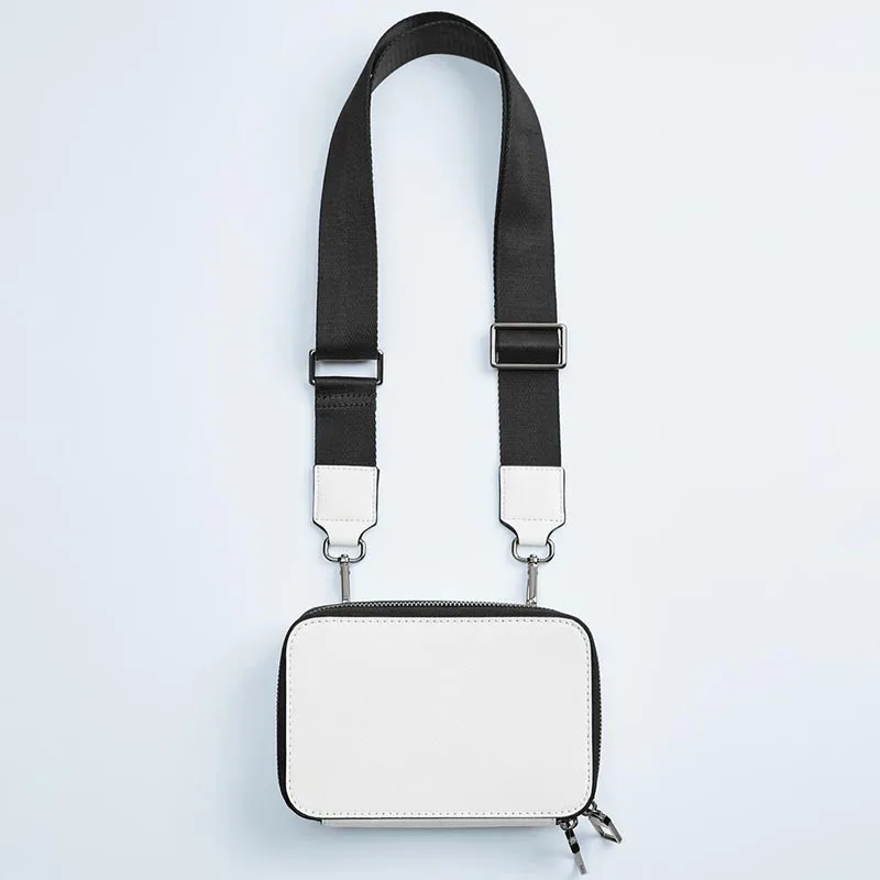 

Casual Small Box Designer Bag Women's Shoulder Crossbody Bags 2021 New Fashion Pu Leather Wide Shoulder Strap Sac Messenger Bag