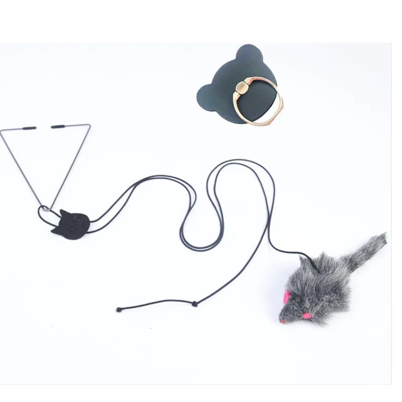 2sets Hot Sell toy cat toy mouse hanging on the door automatic mouse toy for cats