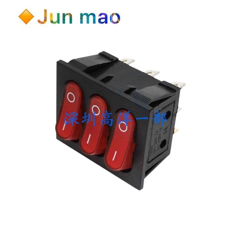 Бытовой KCD переключатель управления питанием с светильник красный 3 link 9