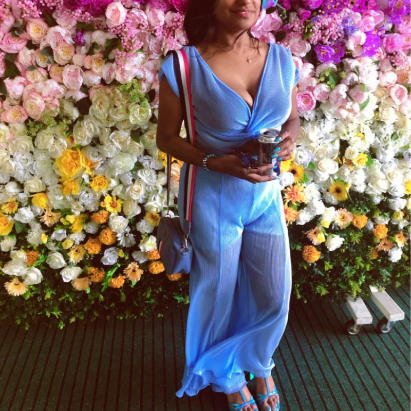 Gaganight сексуальный женский комплект из двух предметов длинные широкие брюки с