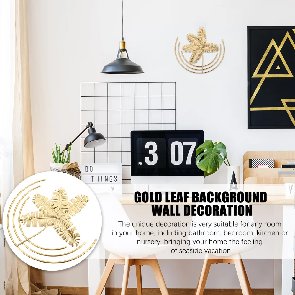 

Iron Leaf Shaped Pendant Home Ornament Iron Hanging Ornament Decorative Pendant