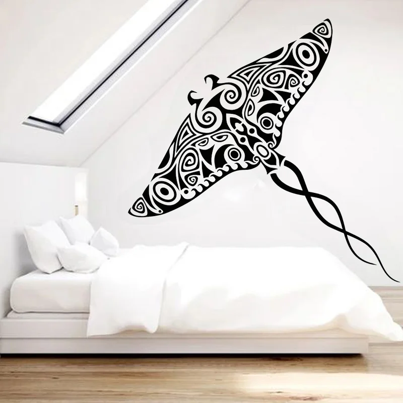 

Stingray Vinyl Decal Manta Home Decor Bat Wall Sticker Ray Sea Animal Maori Ornament Wallpaper Mural