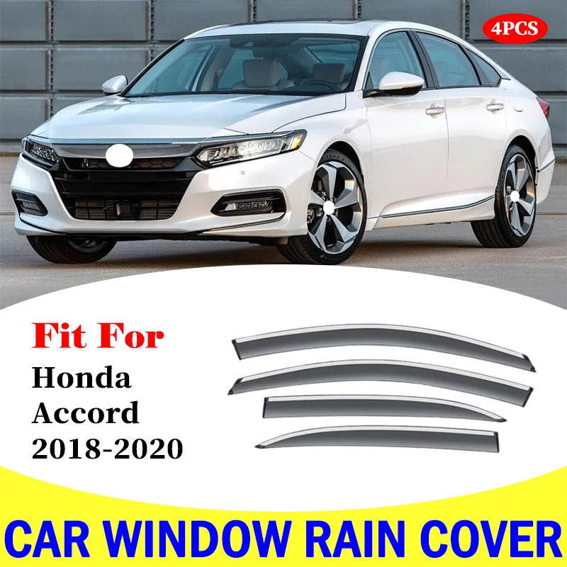For For Honda Accord window visor car rain shield deflectors awning trim cover exterior rain cover car accessories 2018-2020