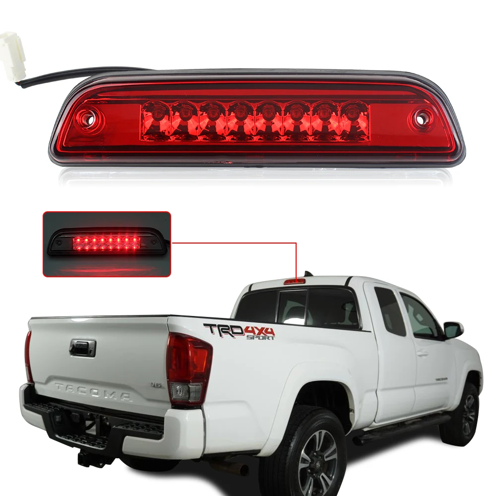 Автомобильный фонарь Высокоуровневые стоп-сигналы LED 3-го красного тормозного света, замена фонаря хвостового тормозного света, подходит для грузовика Toyota Tacoma 1995-2016.
