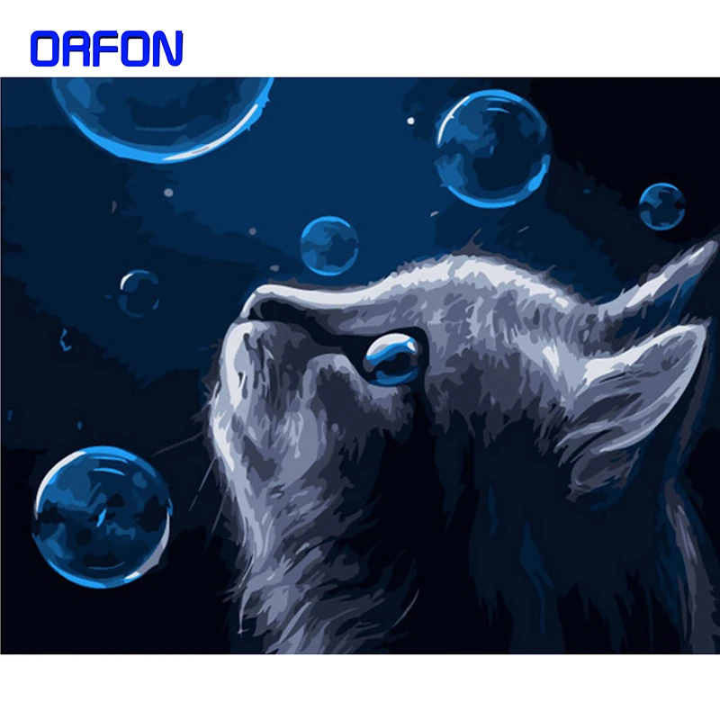 Набор для рисования по номерам на холсте кошка|Картины номерам| |