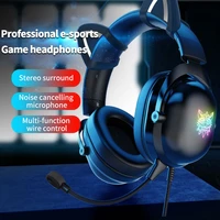 profession gamer headset stereo bass cute rgb girl cute cat ear headphones with independent micphone for laptop ps4 ps5 xbox one