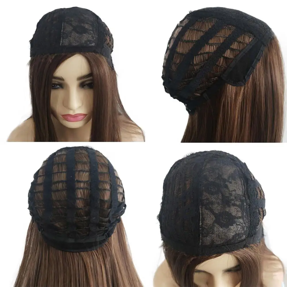 

Brown Wig for Women #27 Color Full Wig Medium Length Natural Straight Cheap Synthetic Hair Heat Resistant Fiber Makeup Wigs
