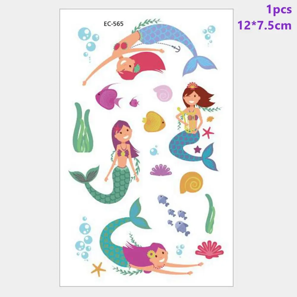 Mermaid Stickers 2 Taoup 1 шт. градиентный цвет блестки маленький брелок с хвостом русалки День Рождения Декор для девочек Дети Русалка тема украшения - Цвет: Mermaid Stickers 2
