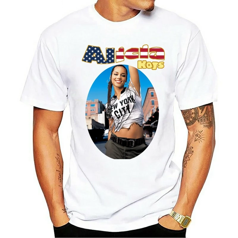 2021 модная футболка в винтажном стиле 2000s Алисия кейс тур черный унисекс для