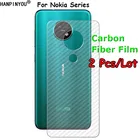 2 шт. для Nokia 7,2 6,2 7,1 6,1 5,1 4,2 3,2 3,1 2,2 Plus 9 PureView 3D прозрачная задняя пленка из углеродного волокна Защита для экрана