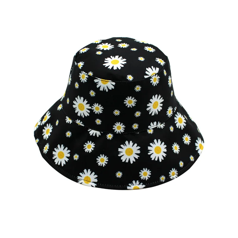 

Net red small daisy printing double-sided fisherman hat showing the face wild sunscreen sun hat