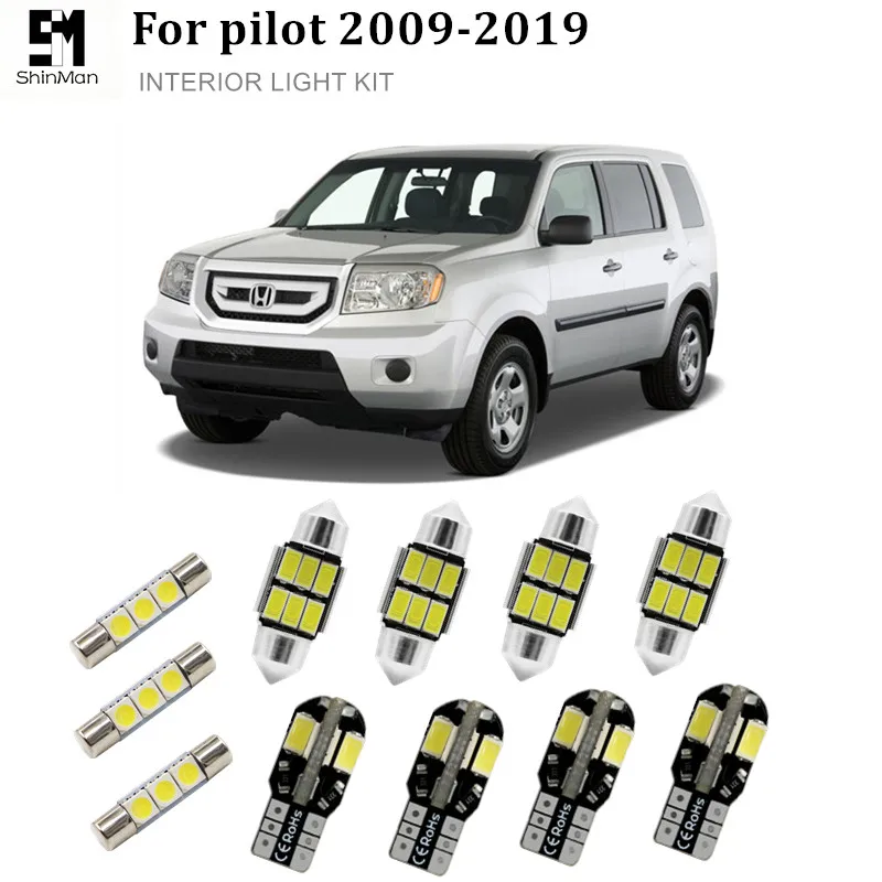 

Car LED Interior Light Ceiling Bulbs Kit For Honda pilot 2009-2019 Map Dome License Lamp led light accessories
