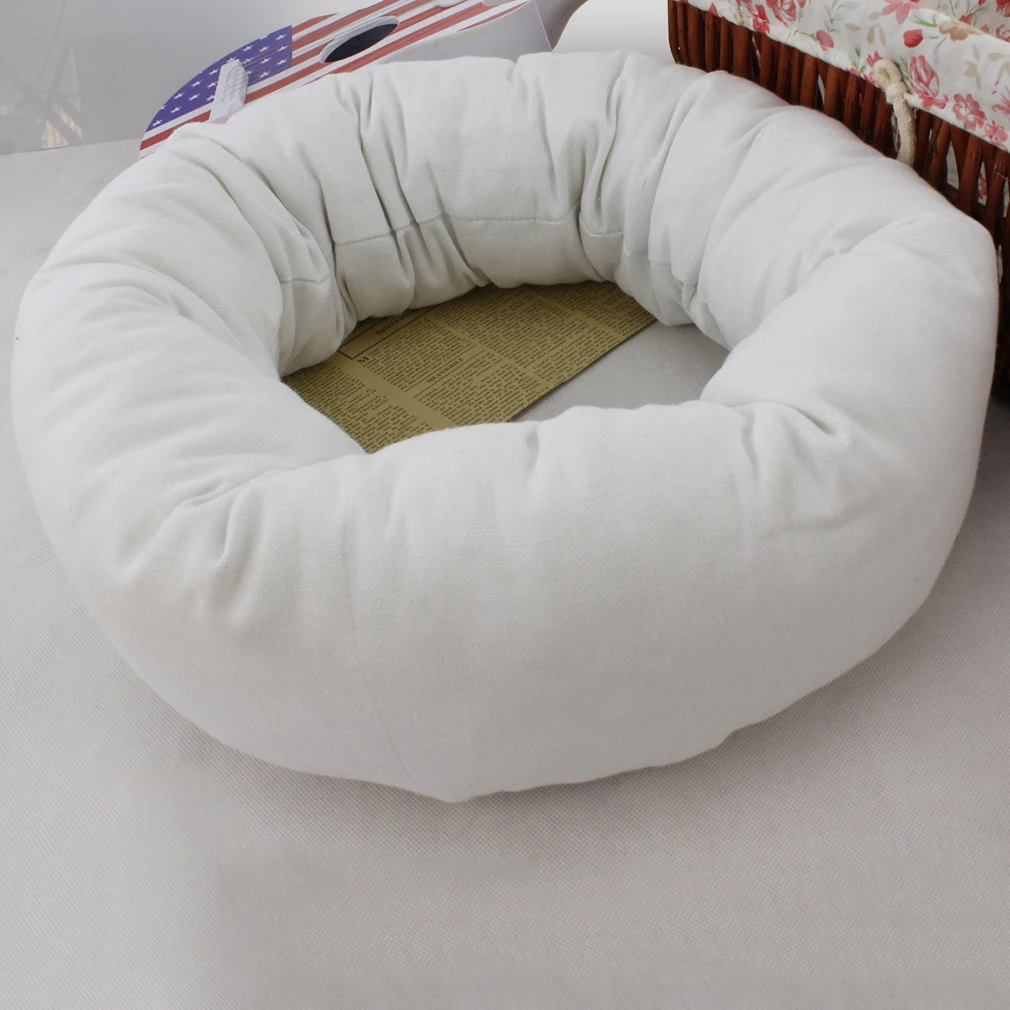 

OUTAD 4PCS/Set Baby Newborn Photography Pillow Basket Filler Baby Wheat Donut Posing Props posing beanbag Studio pillow decorate