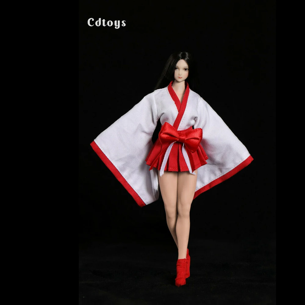 

In Stock 1:12 Miko Kimono Short Skirt Clothes Set Fit 6"Female Action Figure Body