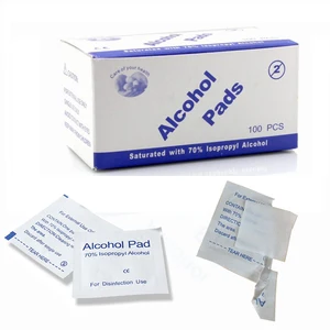 100pcs/lot Alcohol Prep Swab Pad Wet Wipe for Antiseptic Skin Cleaning Care Jewelry Mobile Phone Clean
