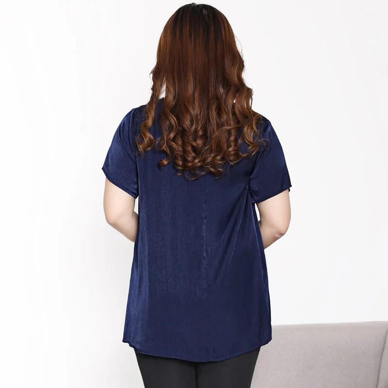 

Plus Size Blouses Elegant Summer Shirts Women Tops Short Sleeve Thin Blusas Mujer De Moda Casual Outerwear Female Shirt