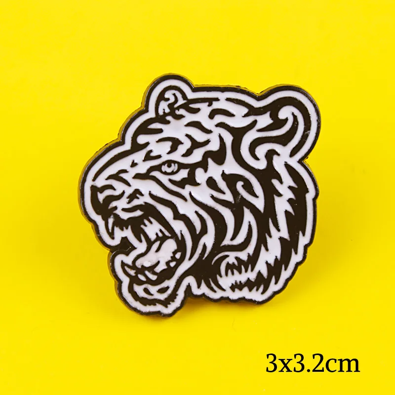 Брошь в виде животного стиле панк значки волка на рюкзак набор значков для одежды