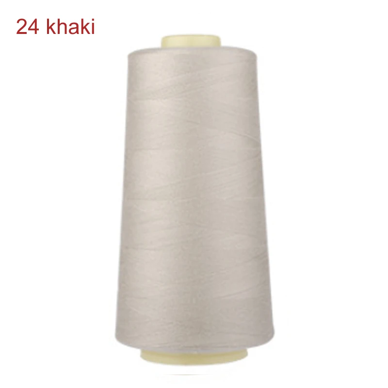 24 khaki 3000 ярдов Длина швейная нить 40 S/2 нити полиэфирная нить многоцветная катушка Швейные аксессуары - Цвет: 24 khaki