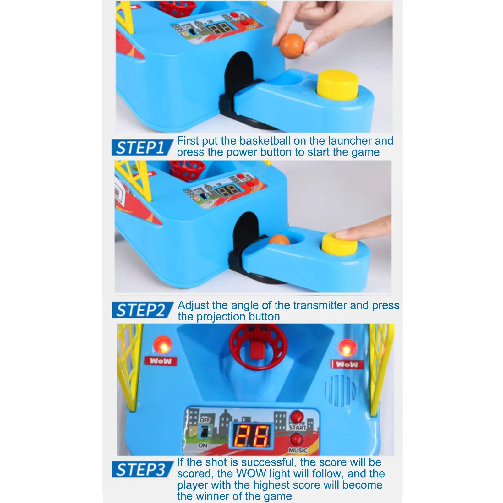 

Mini Basketball Machine Competitive Game Table Toy Battle Interactive Board Game Friends Party Mini Basketball Game Toy