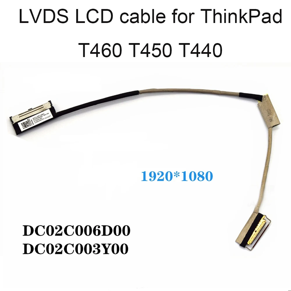 Разъемы T460 LCD LVDS FHD видеокабель для lenovo ThinkPad T440 T450 DC02C003Y00 dc02c0000 6d01aw310 CN 04X5449 4X5449 30